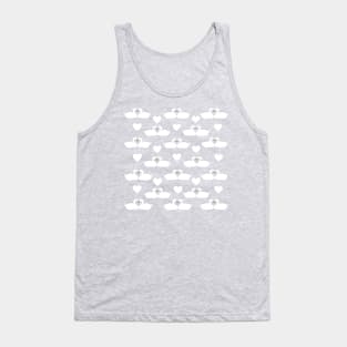 white swans love hearts Tank Top